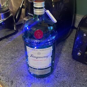 Tanqueray London Dry Gin Bottle with Lights